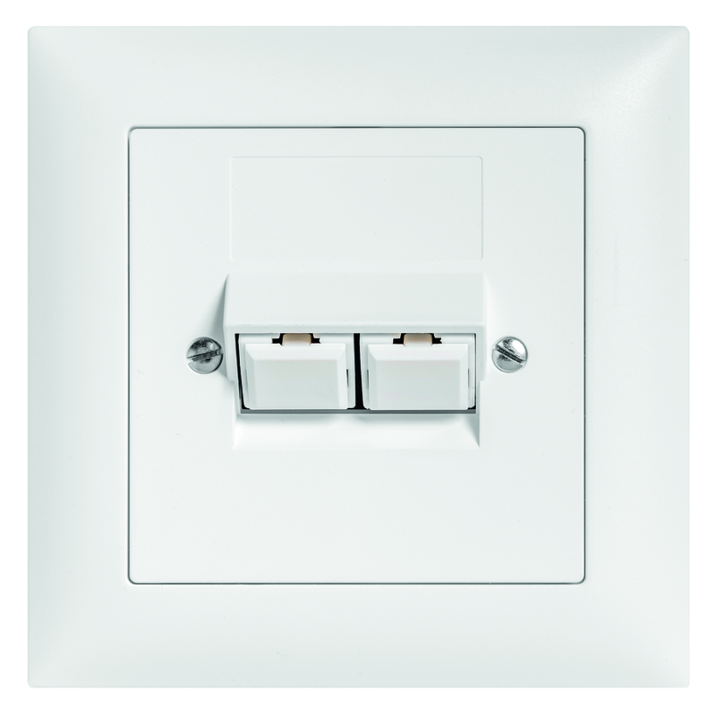 EDIZIOdue Presa da inc. 2xRJ45 ITplus separato non schermato bi