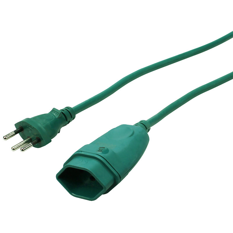 Td Verlängerung 3x1mm² grün 5m T12/T13 mit Kinderschutz