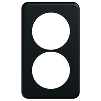 STANDARDdue Piastra di copertura da inc. DOPPIO Ø 58mm nr