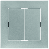 EDIZIOdue Plaque de recouvrement interrupteur à bouton-poussoir double gc