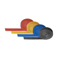 Bande auto-agrippante set avec 4 pièces, 1x jaune, 1x rouge, 1x bleu et 1x noir