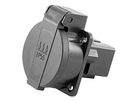 Einbausteckdose 1xT13 (10A/250V) IP55 schwarz