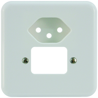 MICA UP-Abdeckplatte Kleinkombination Druckschalter/1xT13 ws