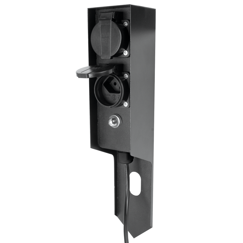 GardenLine Steckdosen-Erdpfahl 2xT13 IP55 mit Schutzschalter inkl. 5m Kabel
