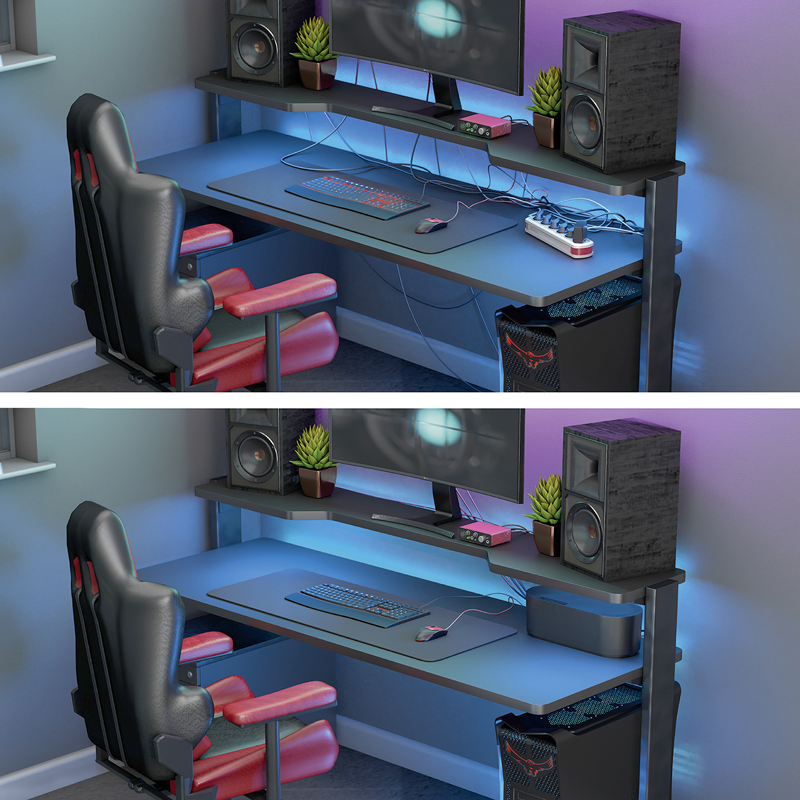 D-Line Gestion des câbles Design Box noir 410x165x135mm