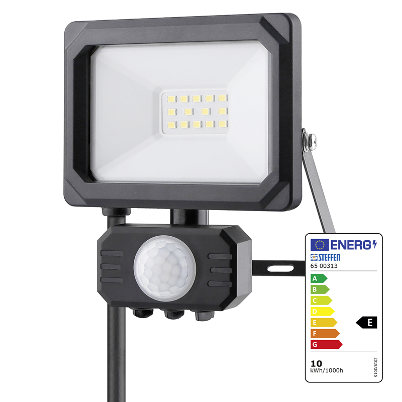 Lampadina muro esterno LED 10W con PIR 120° ne