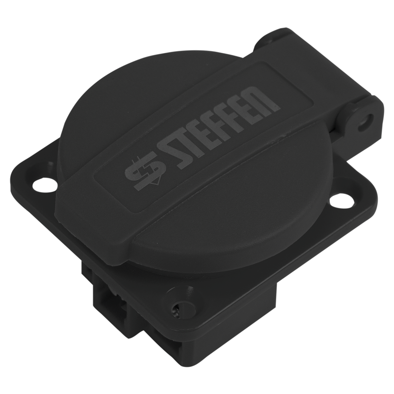 Einbausteckdose T13 IP20 Deckel schwarz