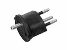 FIX Adapter Deutschland CEE7/7 - Schweiz T12 3-polig sw VPE 100 Stk.