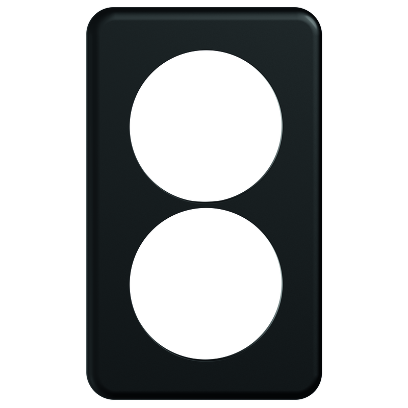 STANDARDdue Plaque de recouvrement à enc. DOUBLE Ø 58mm nr