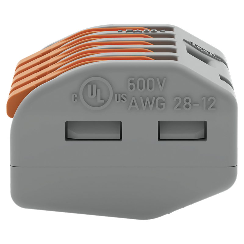 WAGO Borne à fiche CLASSIC 5x 0.08-4mm² avec levier de commande gr/or UE 5 pcs.