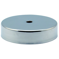 Rosone per sospensione metallico cromato 100mm altezza 36mm