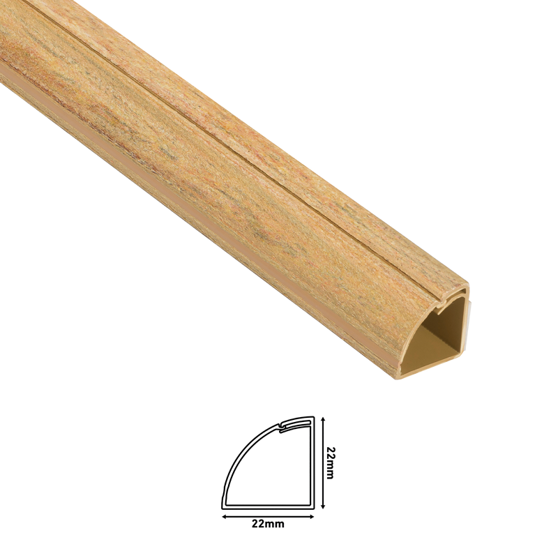 Goulotte de câblage quadrant D-Line 22x22mm 2m aspect chêne clair