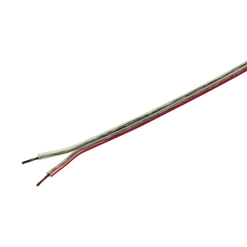 Câble de haut-parleur 2x0.75mm² transparent, bobine 100m