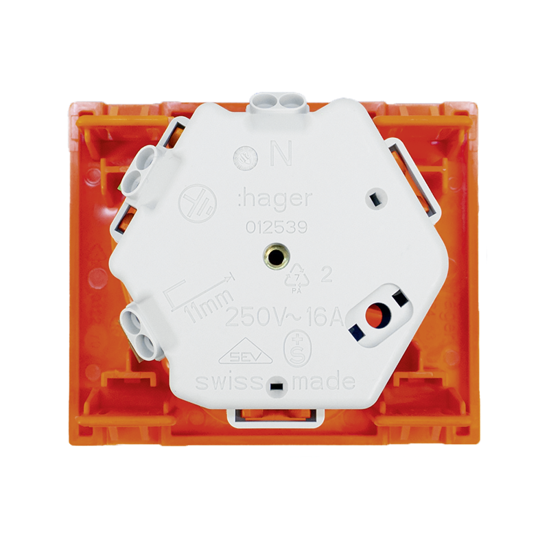 FLF Prise 3xT23 (16A/250V) avec bornes à fiche Gr.1 or
