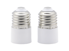 Portalampada d'adattatore E27 - E14 bianco, set con 2 pz.
