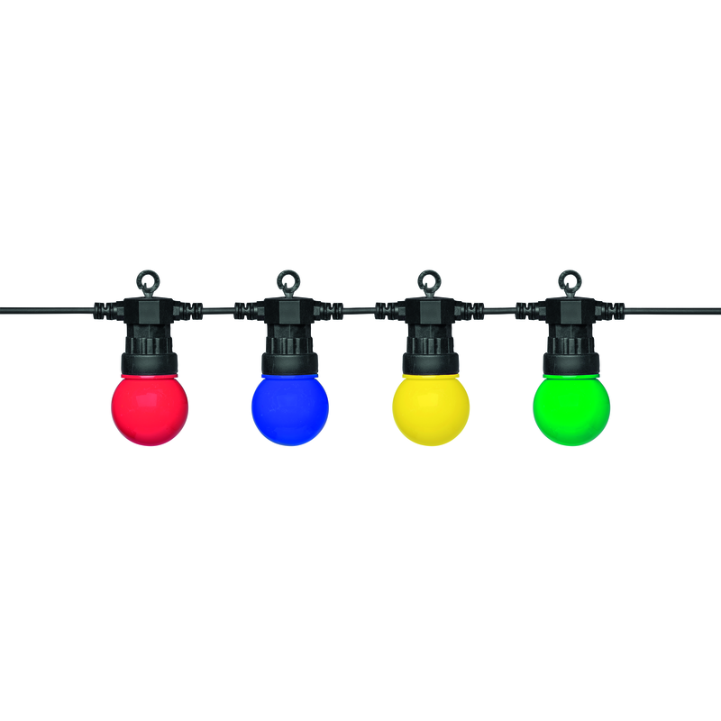 GardenLine chaîne lumineuse Party, avec ampoule, IP44, 10.5m