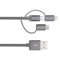 SKROSS 3in1 Connettore Lightning + USB-C + Micro-USB 0.3m max. 5V/3A gr