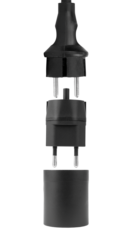 Adaptateur FIXE Allemagne CEE7/17 - Suisse T11 2 pôles décentralisé nr