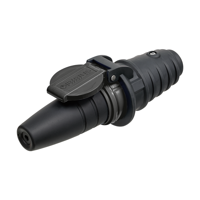 Stecker T13 IP55 schwarz mit EAN