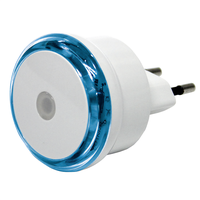 Luce notturna LED blu, custodia bianca, interruttore crepusc