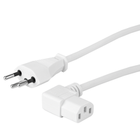 Cavo di alimentazione bianco Td H05VV-F 3G1.0mm², T12-C13 2m
