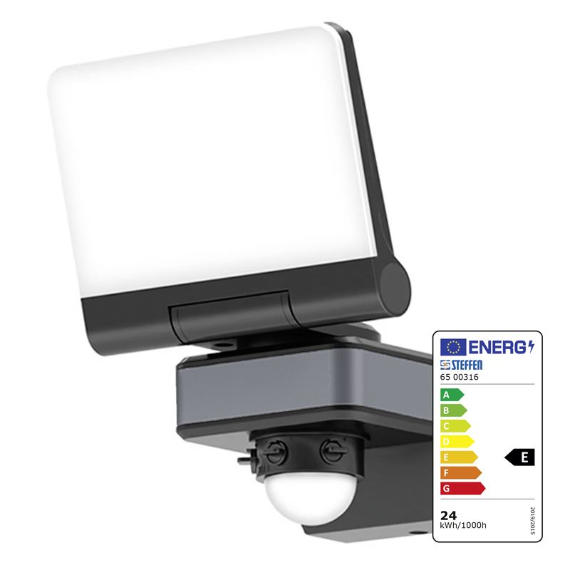 Floodlight Lampe mur extérieur LED 24W avec PIR 120° 2-8m