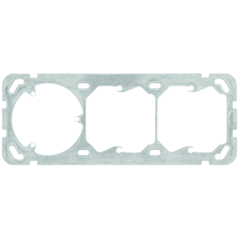 HAGER Piastra di montaggio TRIPLO (1x per presa 3xT13) verticale ar