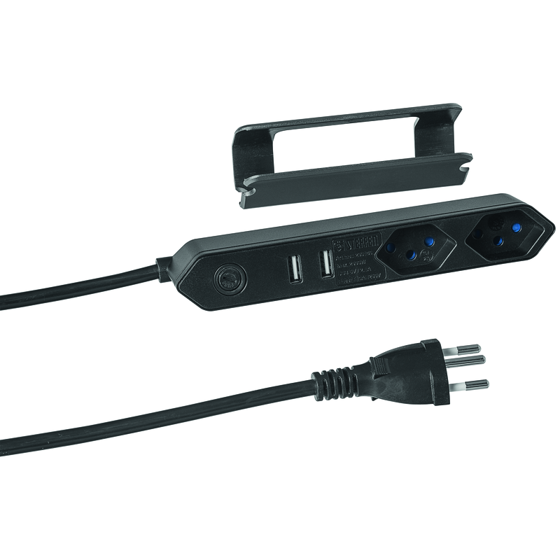 Steckdosenleiste IQ 2xT13 + 2xUSB-A 1.5m sw