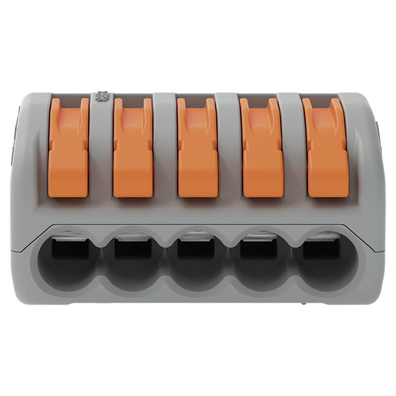 WAGO Borne à fiche CLASSIC 5x 0.08-4mm² avec levier de commande gr/or UE 5 pcs.