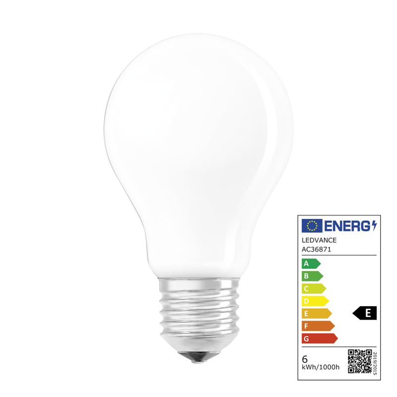 Osram LED Base Classic A Glas E27 240V 7W 806lm matt WW Box à 3 Stück