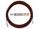 Tire-fil PROFFESSIONAL 50m Ø 6mm avc ressort de rech. + jeu d'accessoires nr/rg