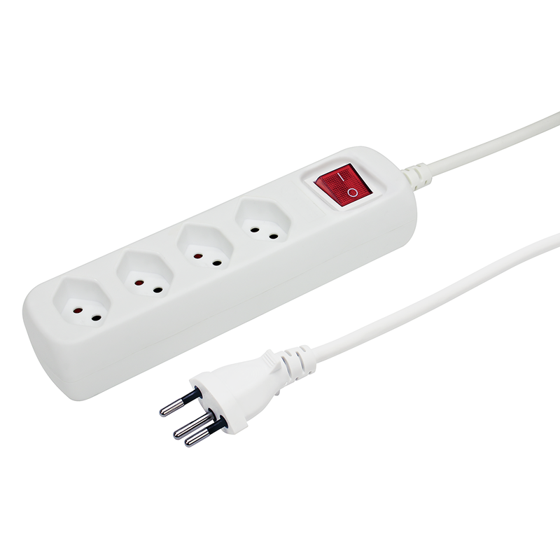Steckdosenleiste POWER EASY 4xT13 1.5m mit Schalter ws VPE 2 Stk.