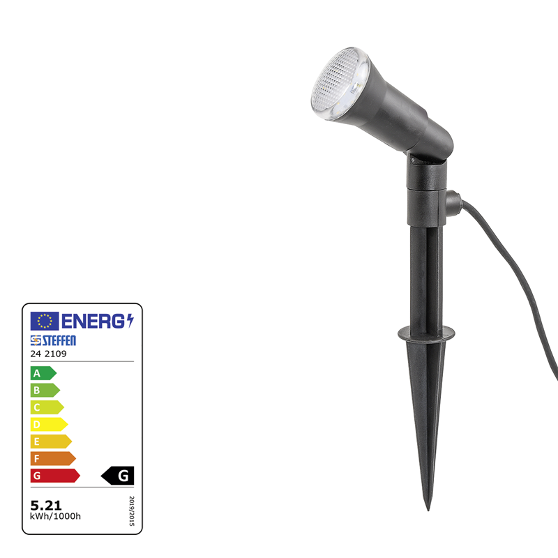 GardenLine Spot avec lampe LED 6W 400Lm 4000K 3m IP44