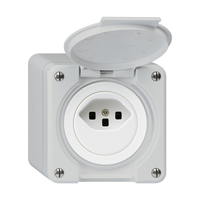 ROBUSTO Presa app. umido 1xT23 (16A/250V) IP21 gr