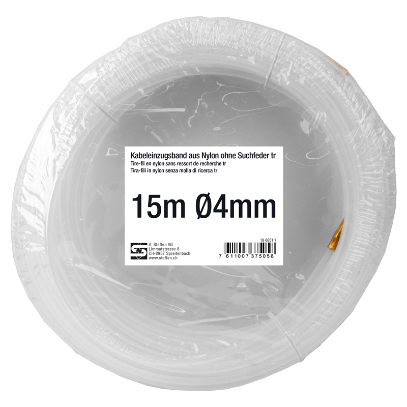 Tire-fil en nylon 15m Ø 4mm sans ressort de recherche tr