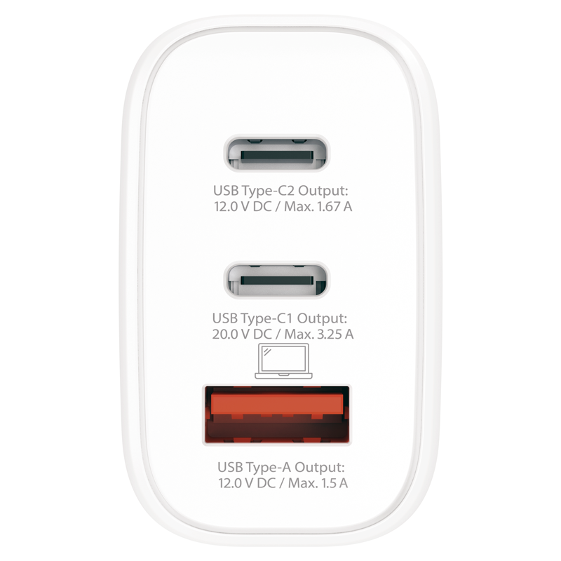 SKROSS Adaptateur de charge 1xUSB-A + 2xUSB-C max. 7.8A bl