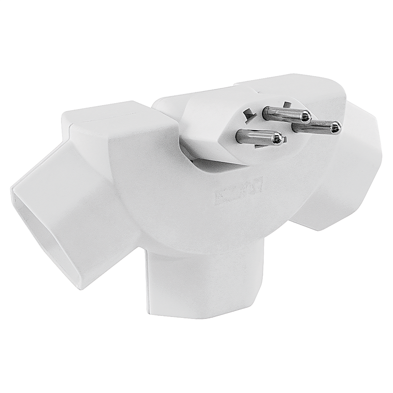 Mehrfachadapter PEACOCK 3xT13 kippbar 180° ws