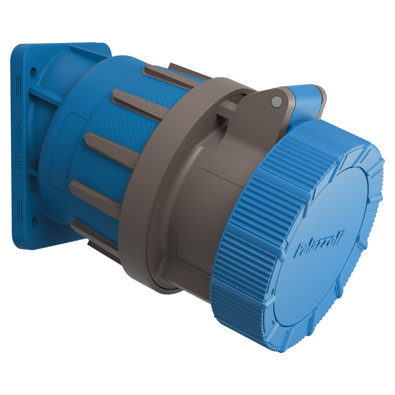 CEE Rotor 20° Winkel-Steckdose 16/3 230V 6h vernickelt