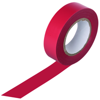 Nastro isolante rosso L 15mm A 0.1mm L 10m