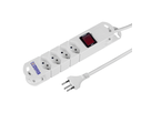 Steckdosenleiste VARIABL 4xT13 5m mit Schalter und Haftmagnete ws