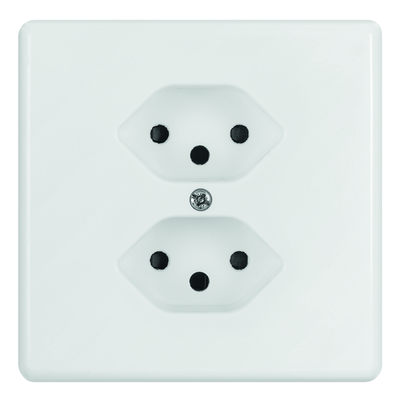 BASICO UP-Abdeckplatte Steckdose 2xT13 ws