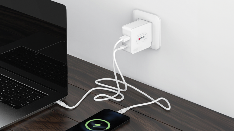 SKROSS Adapt. de charge 48W PD 1xUSB-A + 1xUSB-C max. 6.0A, bl