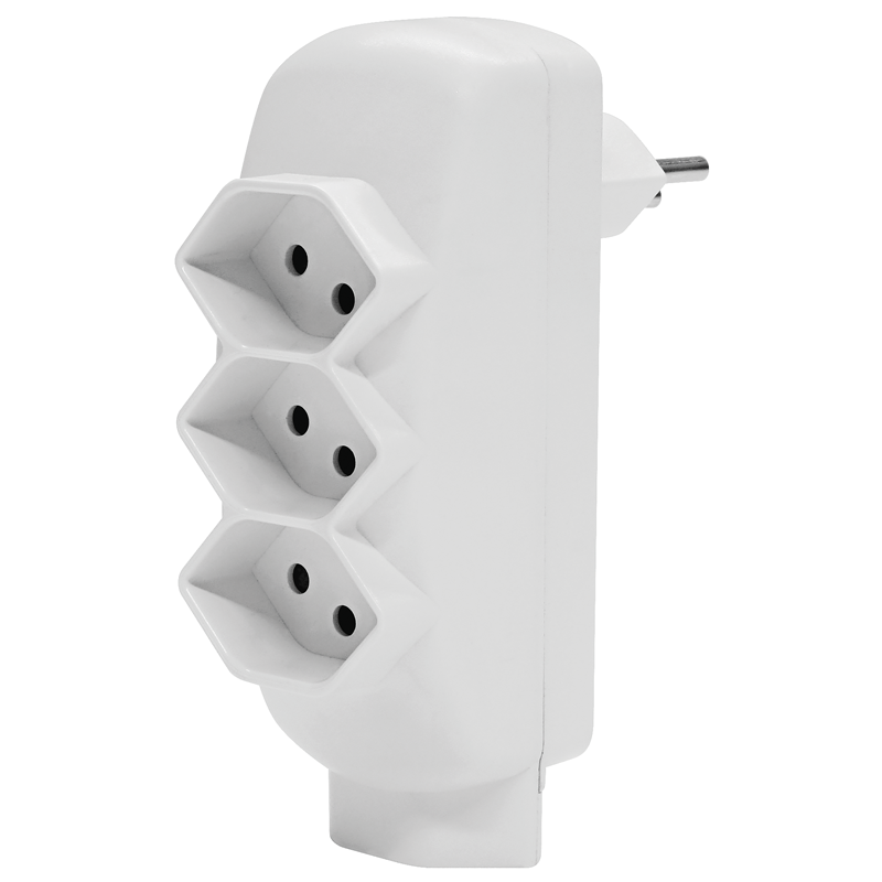 Adattatore multiplo SWING 3+1xT13 girevole 300° bi