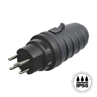 Stecker T15 IP55 schwarz mit EAN