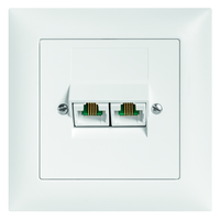 EDIZIOdue Presa da inc. 2xRJ45 ITplus separato non schermato bi