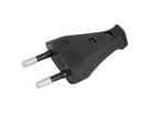 Euro-Stecker sw Rundkabel