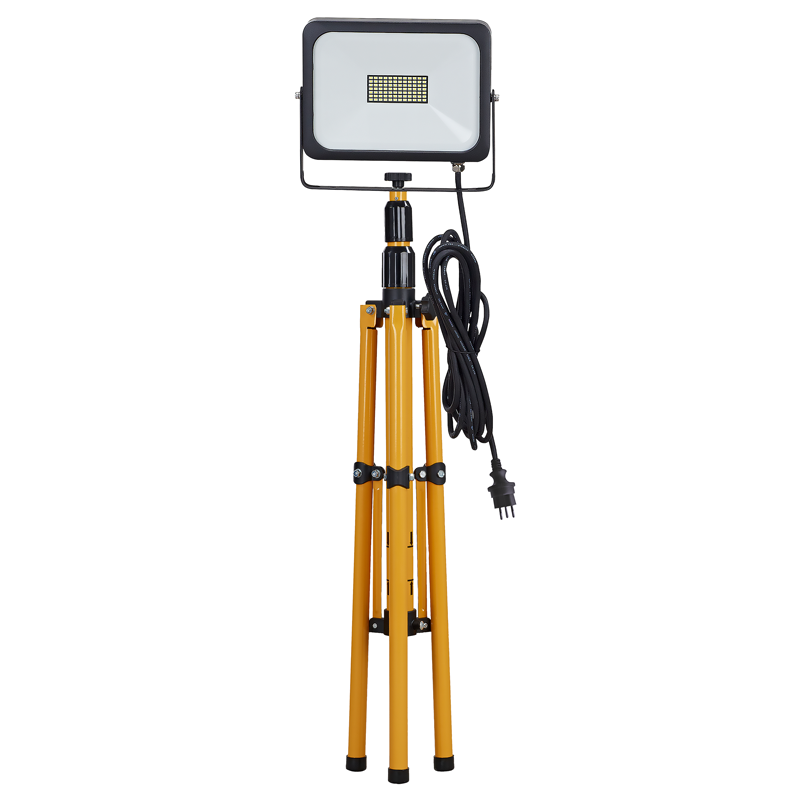 Proiettore a LED WORKLIGHT 50W giallo supporto telescopico 5m
