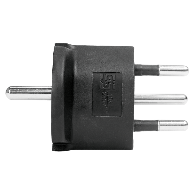 FIX Adapter Deutschland CEE7/7 - Schweiz T12 3-polig sw