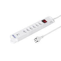 Presa multipla VARIABL 6xT13 + 1xUSB-C PD 18W 3m con interruttore bi