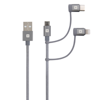 SKROSS 3in1 Lightning Connector + USB-C + Micro-USB 120cm max. 5V/3A gr